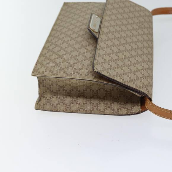 CELINE Macadam Canvas Shoulder Bag Coated Canvas Beige - Picture 4 of 12